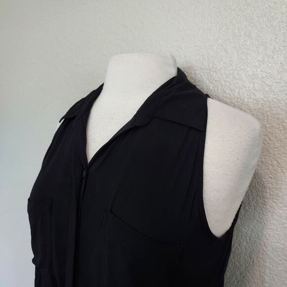 🔴3/$20 Inc Black Short Sleeve Button Top Size M - Picture 4 of 10